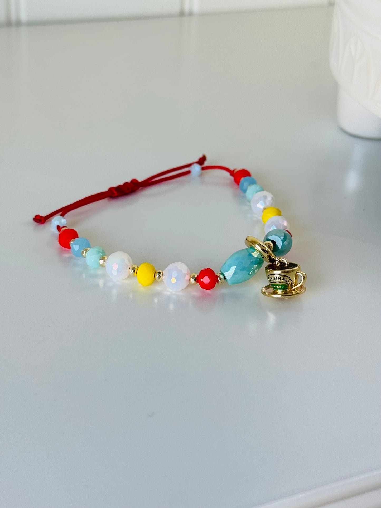 Pulsera ajustable charm taza para café