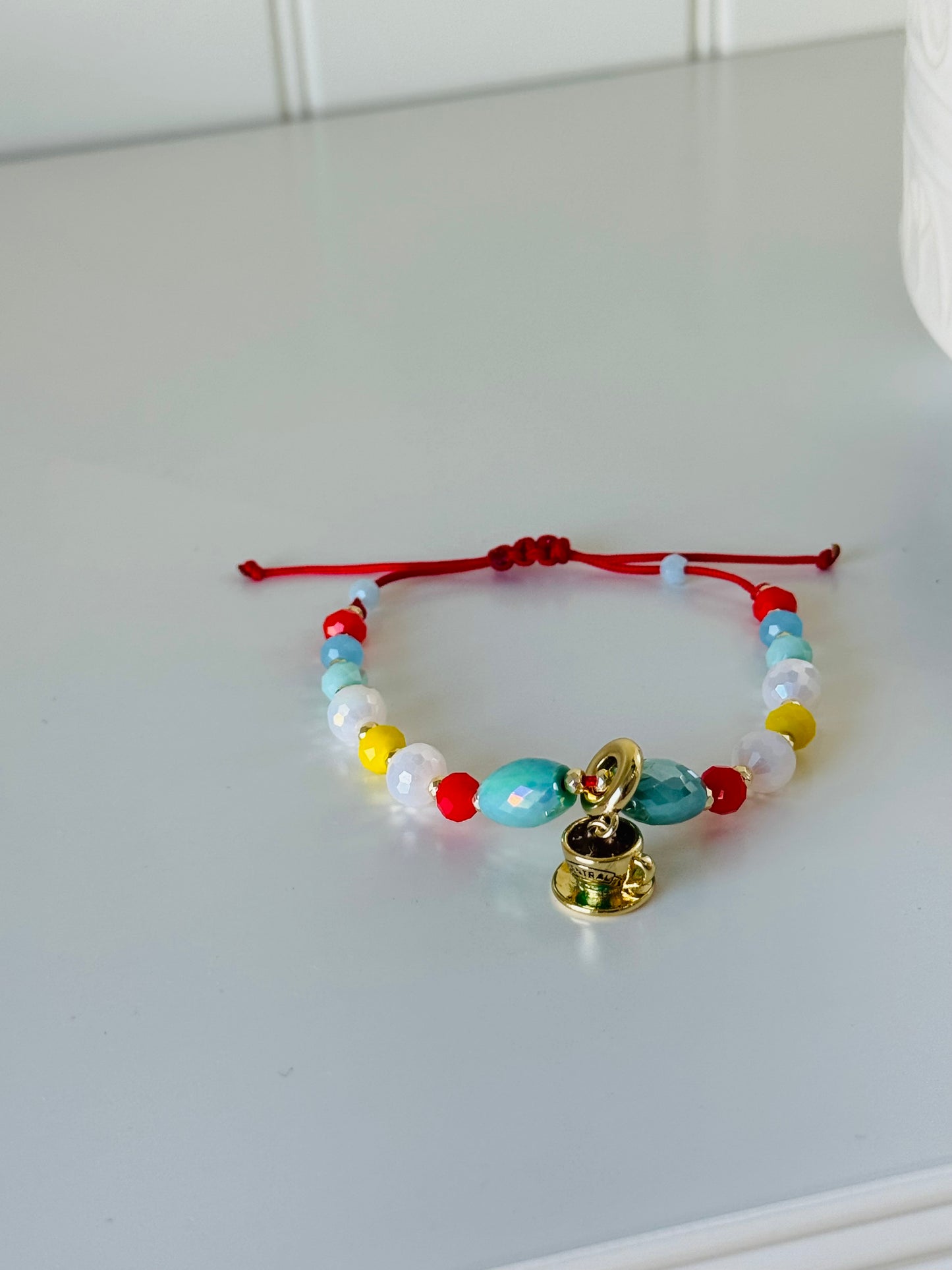 Pulsera ajustable charm taza para café
