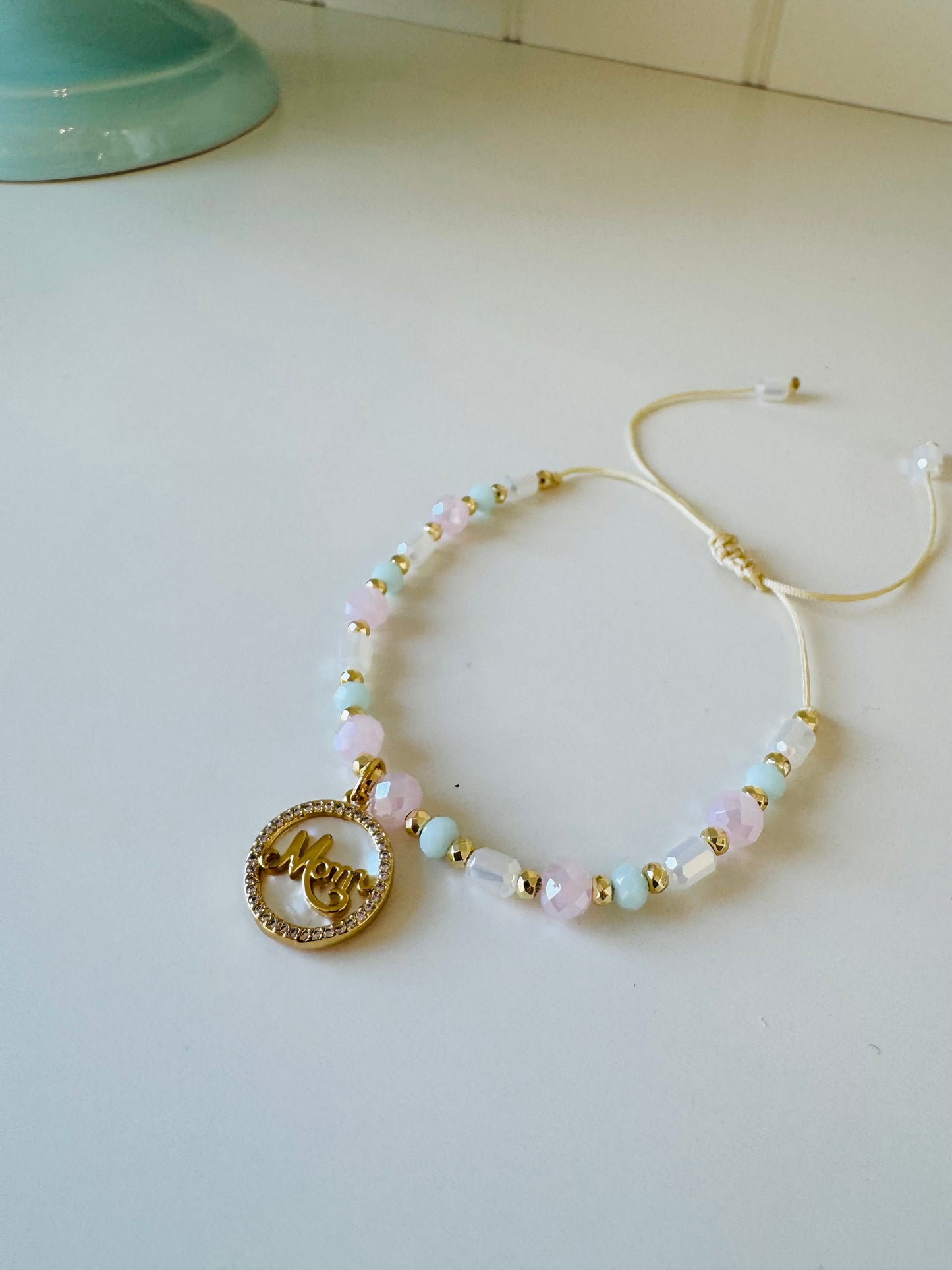 Pulsera ajustable con charm (Mom)
