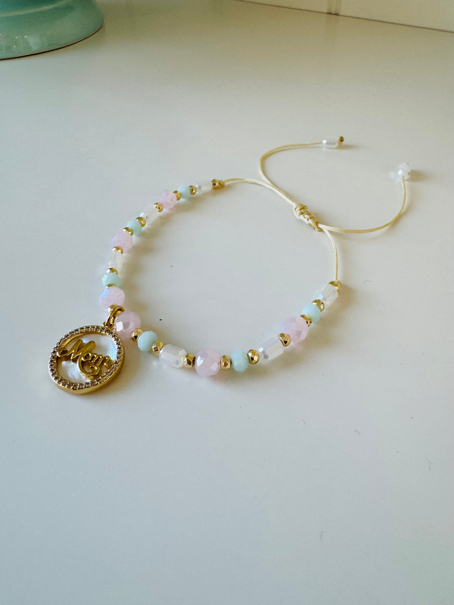 Pulsera ajustable con charm (Mom)